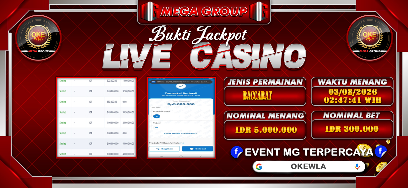 Bukti JP situs Okewla hari Sabtu, 01 Agustus 2026